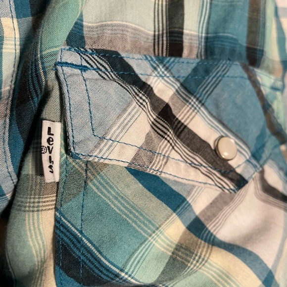 Levi's Men's plaid Western style shirt -Size M - Picture 4 of 7